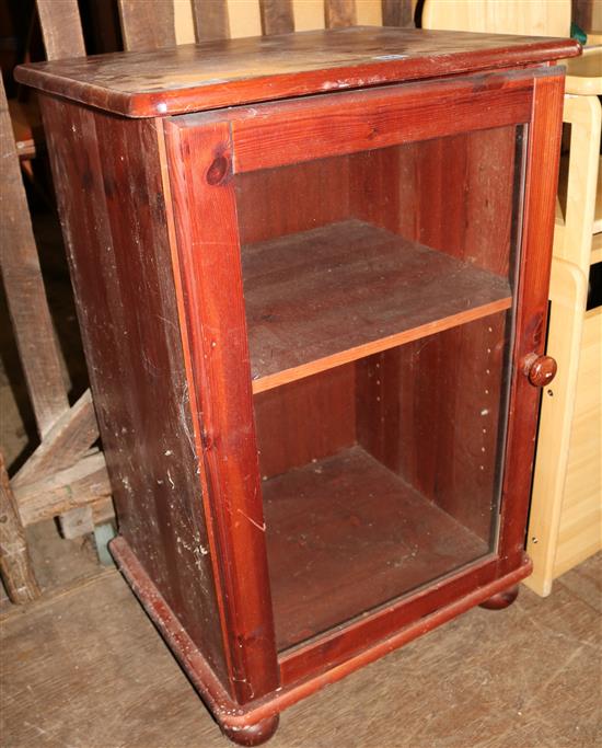 Small pine glazed cabinet